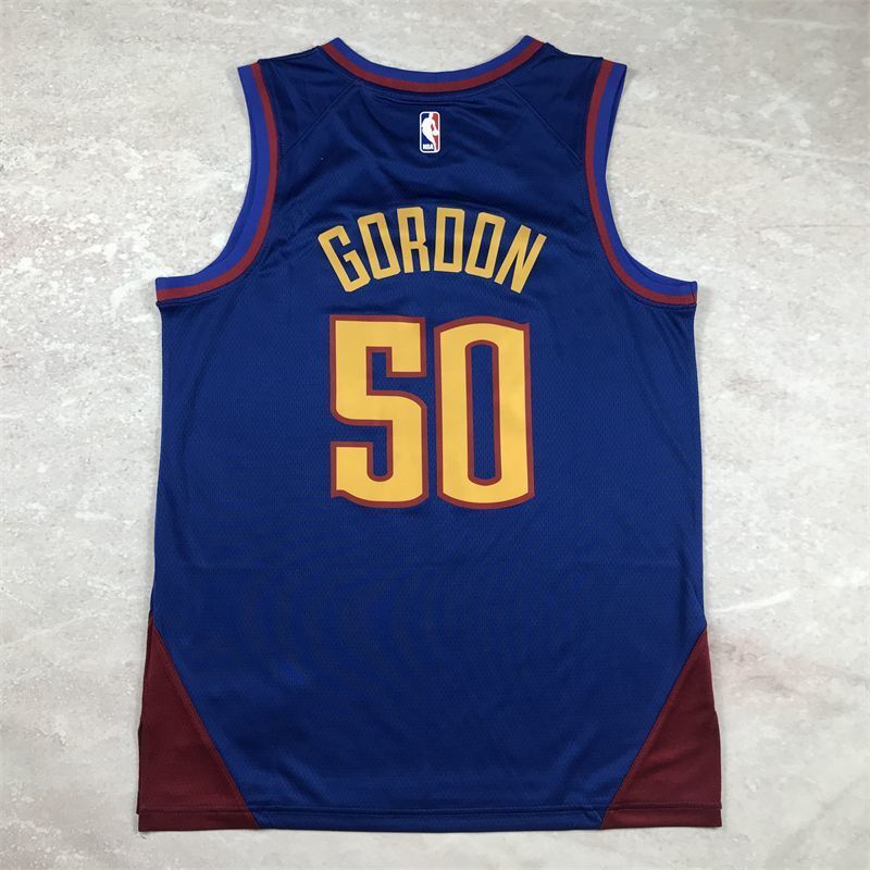 Denver Nuggets #50 Aaron Gordon Hot Press Nuggets 50 Blue s-xxl Style 1 Basketball Jersey basketball jersey product view 1