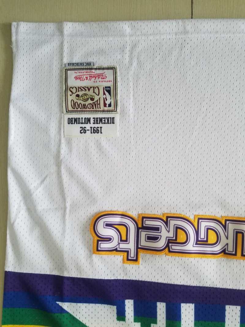 Denver Nuggets #55 Dikembe Mutombo Nuggets 55 White s-xxl Style 1 Basketball Jersey basketball jersey product view 1