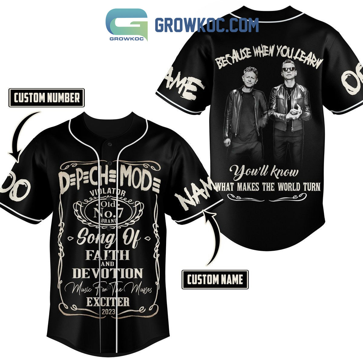 Depeche Mode Music For The Musses Exciter 2023 Personalized Baseball Jersey baseball jersey product view 1