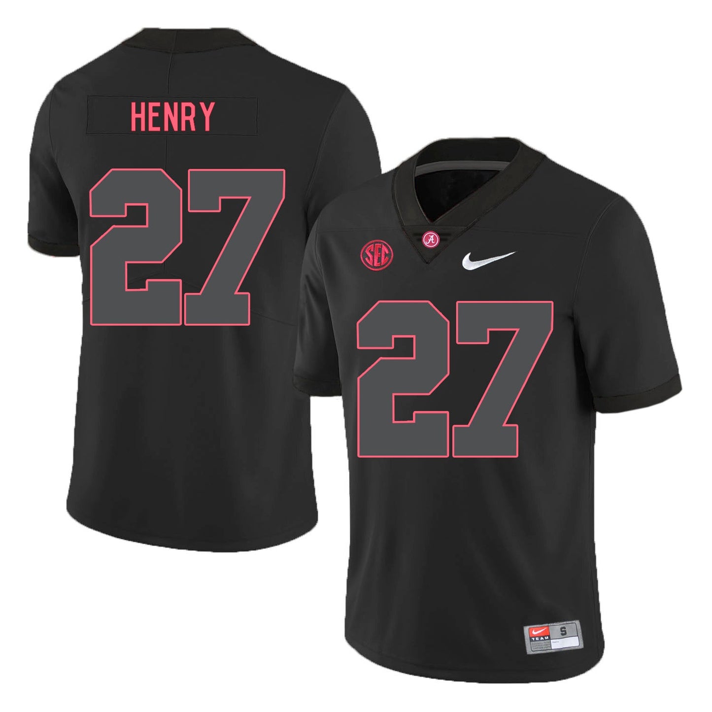 Derrick Henry 27 Lights Out .2jpg College Football Jersey football jersey product view 1
