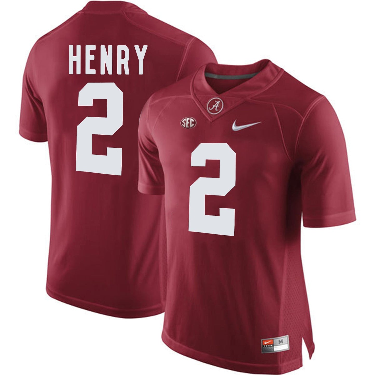 Derrick Henry 2 Crimson College Football Jersey football jersey product view 1