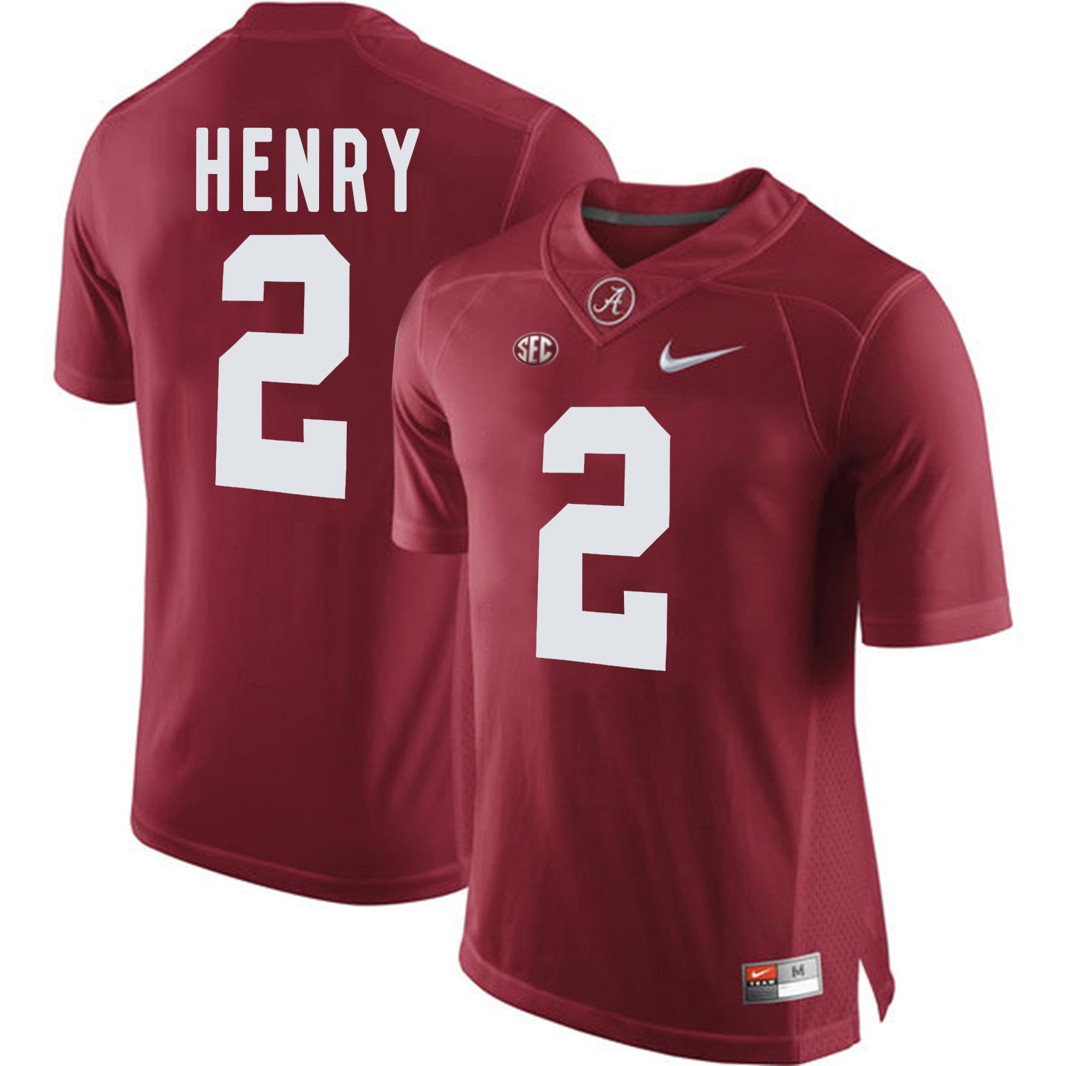 Derrick Henry 2 Crimson College Football Jersey football jersey product view 1