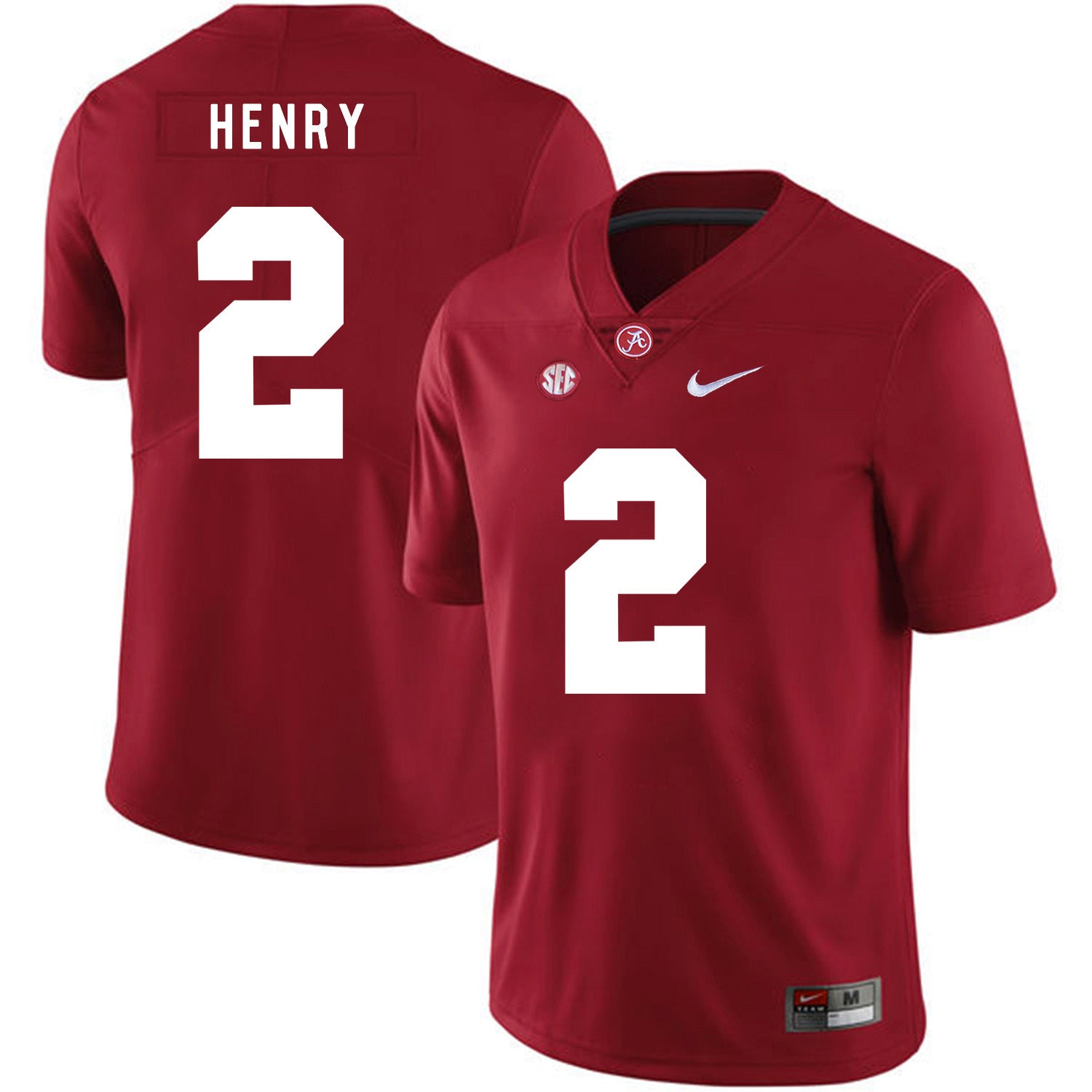 Derrick Henry 2 Red .2jpg College Football Jersey football jersey product view 1