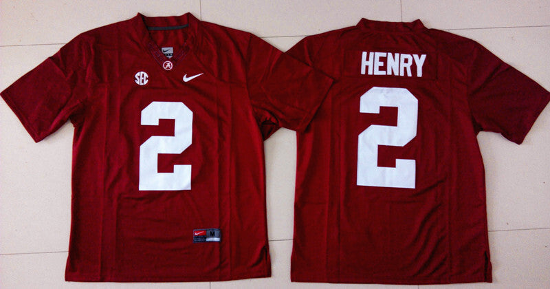 Derrick Henry 2 red1 College Football Jersey football jersey product view 1