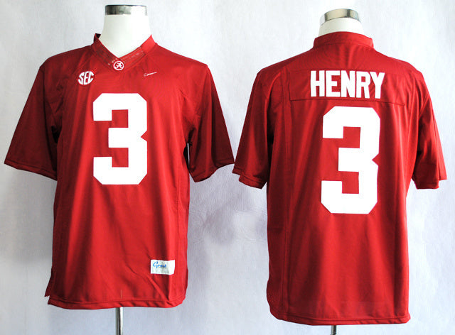 Derrick Henry 3 Red College Football Jersey football jersey product view 1