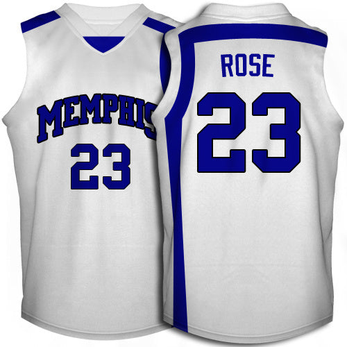 Derrick Rose 23 White 1 College Football Jersey football jersey product view 1