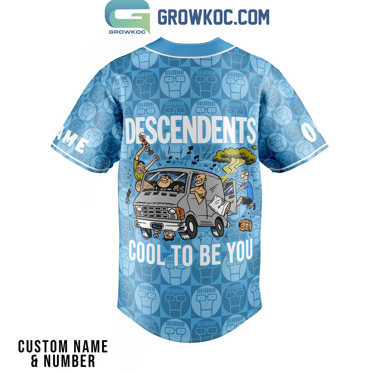 Descendents Cool To Be You Personalized Baseball Jersey baseball jersey product view 3