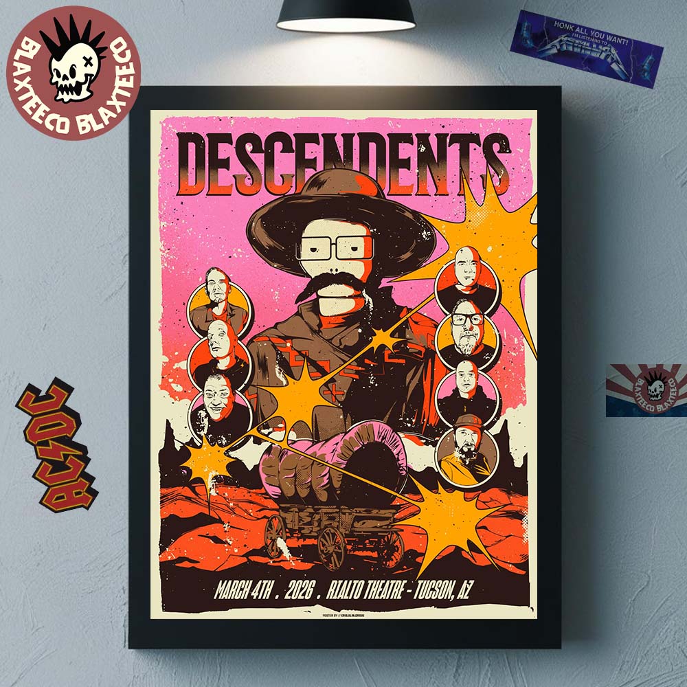 Descendents Tucson Arizona 2026 Gig Poster At Rialto Theatre On March 4 2026 Home Decor Poster Canvas - T-Shirt, Sweatshirt, Hoodie