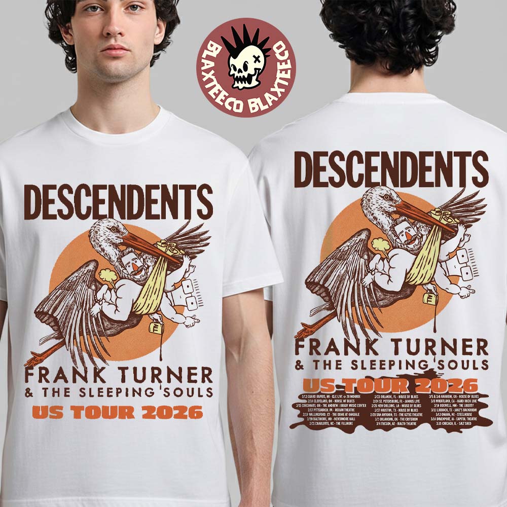 Descendents With Frank Turner And The Sleeping Souls US Tour 2026 Schedule Dates Two Sided T-Shirt - T-Shirt, Sweatshirt, Hoodie