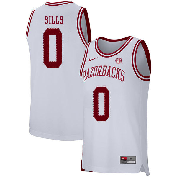 Desi Sills 0 White College Football Jersey football jersey product view 1