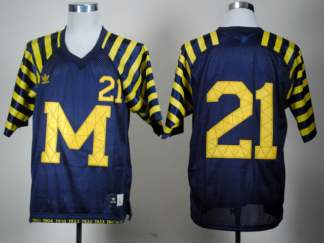 Desmond Howard 21 Edition Blue College Football Jersey football jersey product view 1