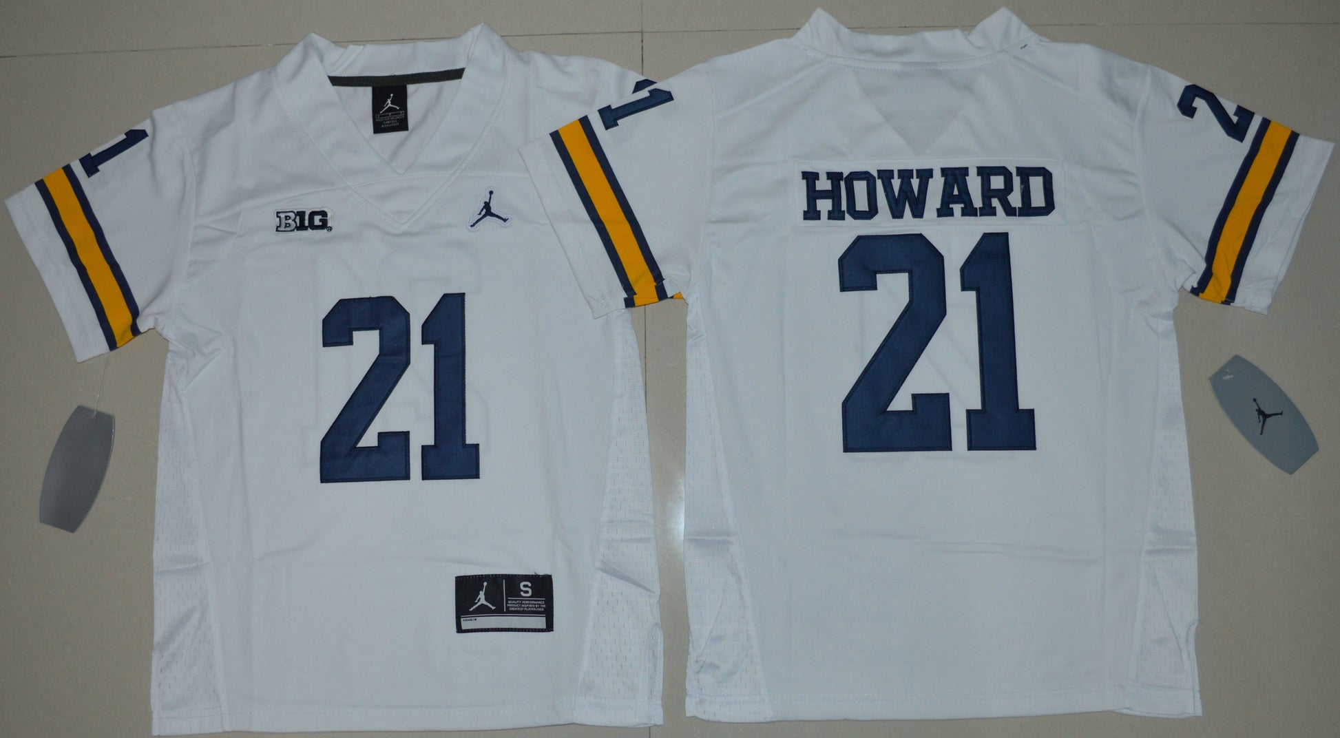 Desmond Howard 21 Youth White College Football Jersey football jersey product view 1