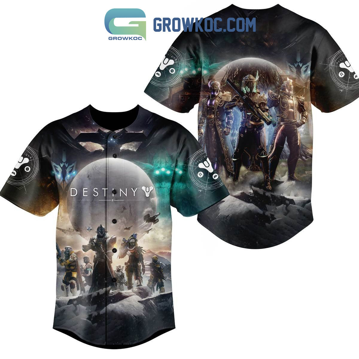 Destiny The Game Baseball Jersey baseball jersey product view 3