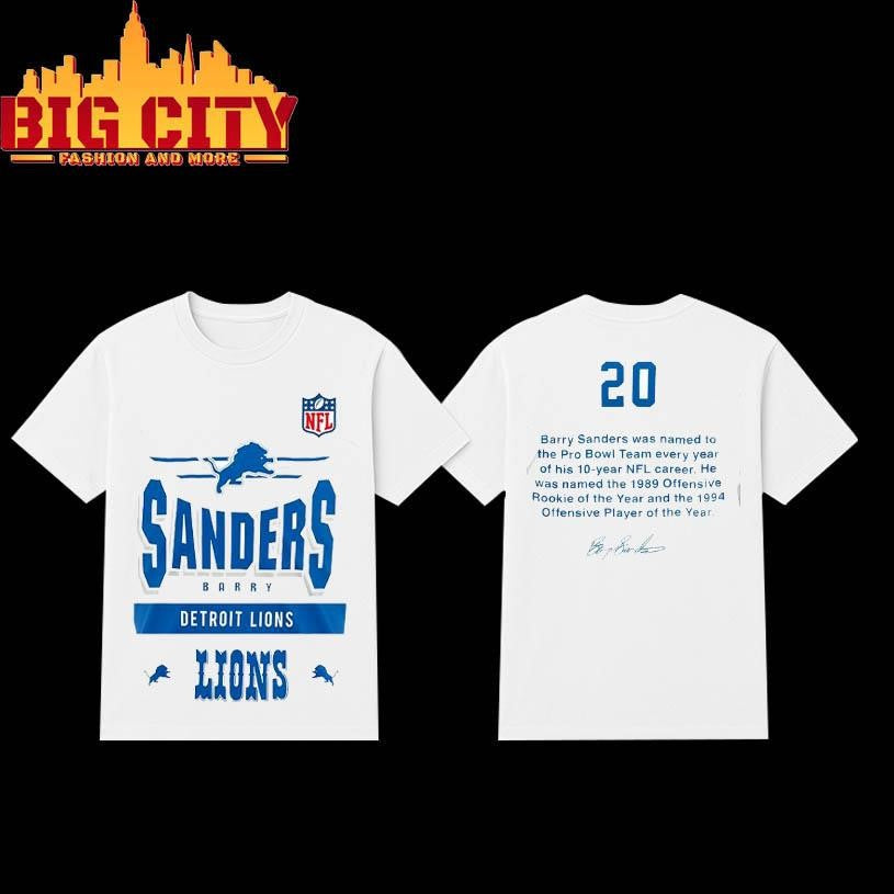 Detroit Lions Sander Barry Two Sided Shirt Unisex T-shirt, Sweatshirt, Hoodie, Long Sleeve Tee - T-Shirt, Sweatshirt, Hoodie