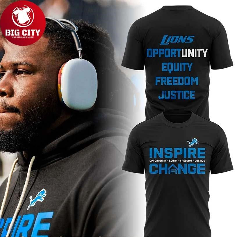 Detroit Lions x Inspire Change 2025 Two Sided Shirt Unisex T-shirt, Sweatshirt, Hoodie, Long Sleeve Tee - T-Shirt, Sweatshirt, Hoodie