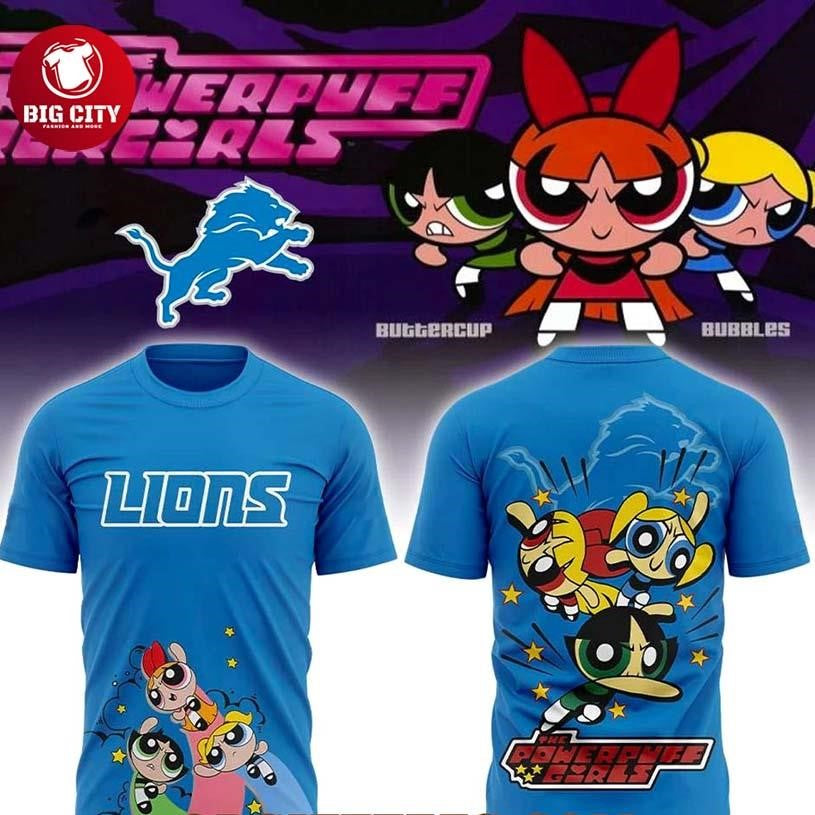Detroit Lions x The Powerpuff Girls Two Sided Shirt Unisex T-shirt, Sweatshirt, Hoodie, Long Sleeve Tee - T-Shirt, Sweatshirt, Hoodie