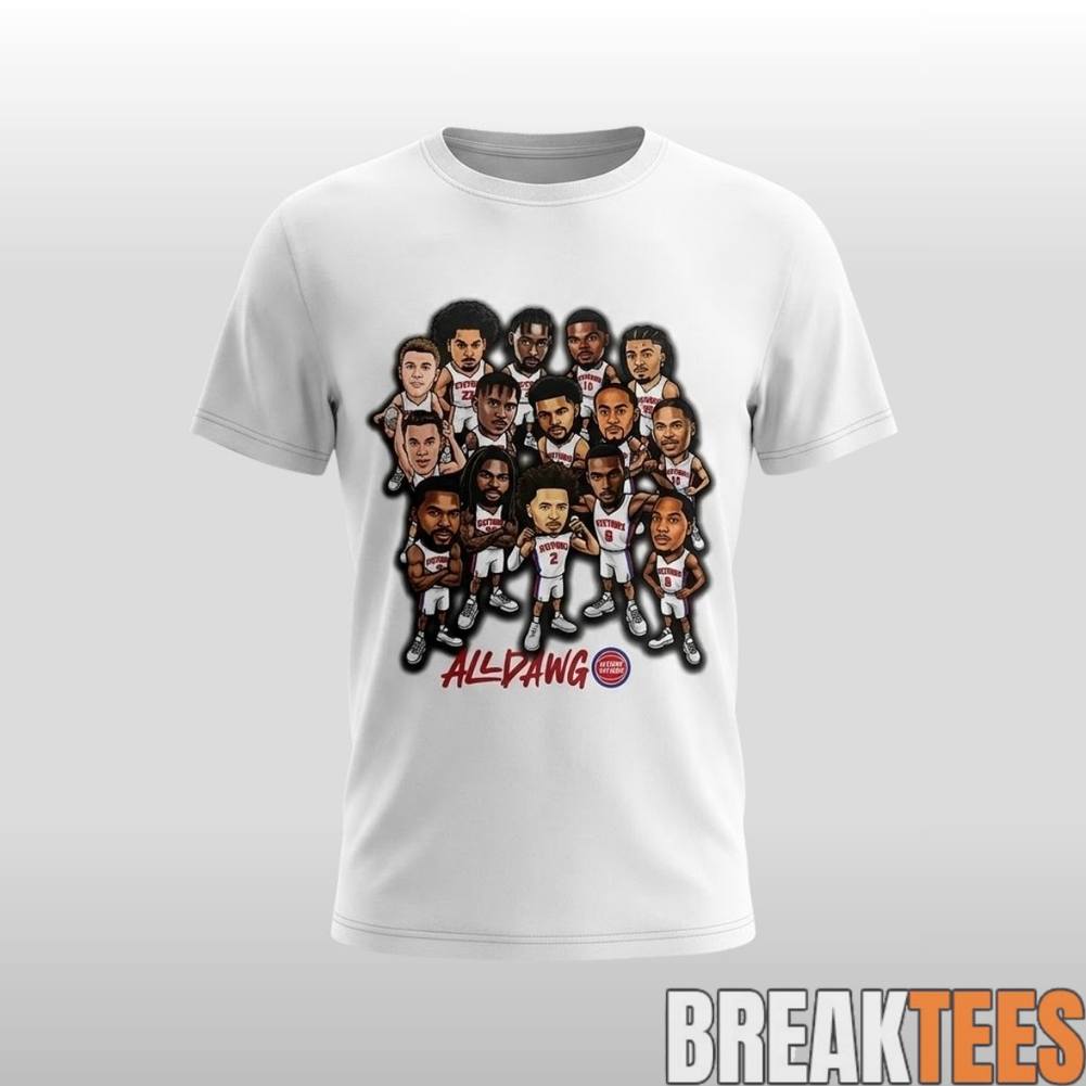 Detroit Pistons 2026 All Dawg Shirt Unisex T-shirt, Sweatshirt, Hoodie, Long Sleeve Tee - T-Shirt, Sweatshirt, Hoodie