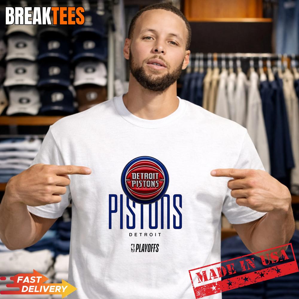 Detroit Pistons NBA Playoff 2026 logo T-Shirt Unisex T-shirt, Sweatshirt, Hoodie, Long Sleeve Tee - T-Shirt, Sweatshirt, Hoodie