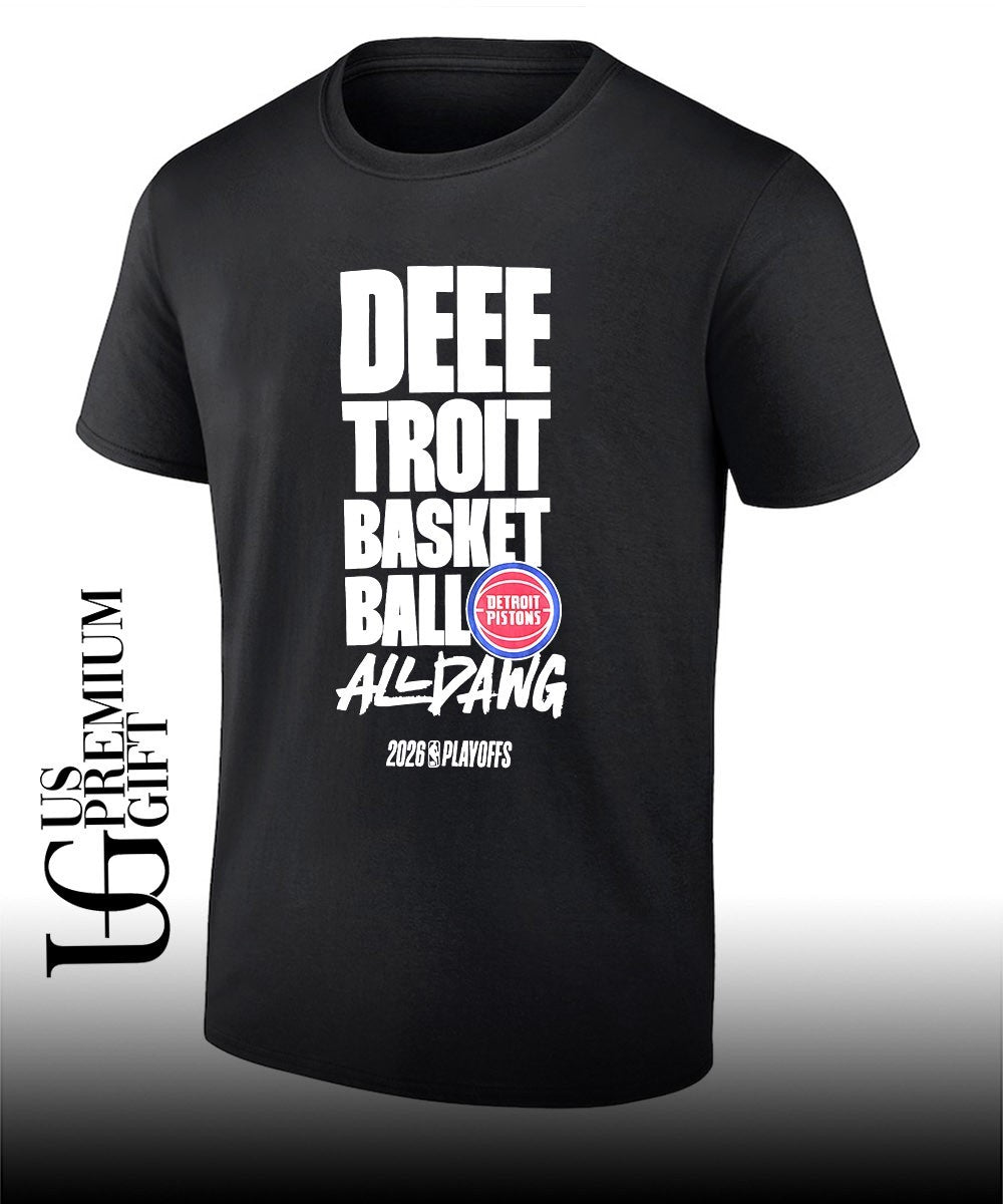 Detroit Pistons NBA Playoffs 2026 All Dawg shirt Unisex T-shirt, Sweatshirt, Hoodie, Long Sleeve Tee - T-Shirt, Sweatshirt, Hoodie