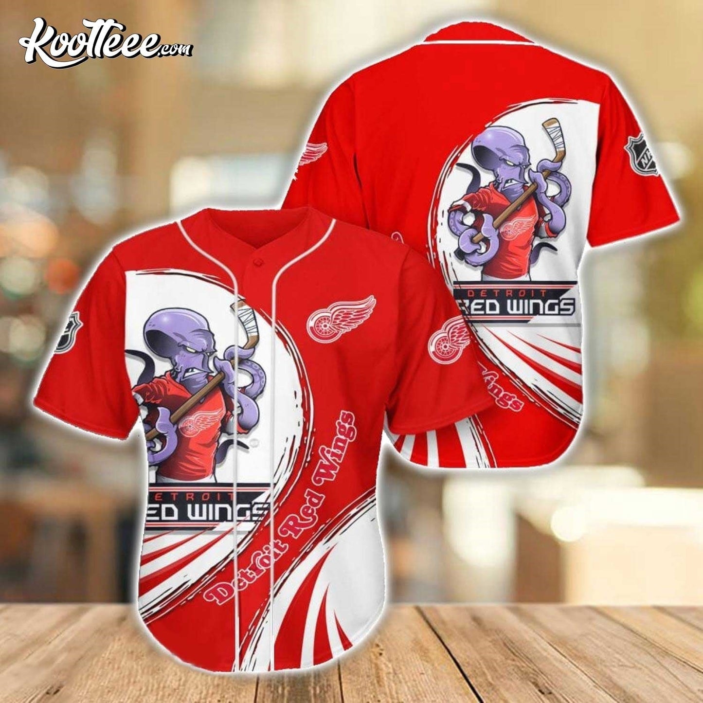 Detroit Red Wings Sport Team Gift Baseball Jersey baseball jersey product view 1