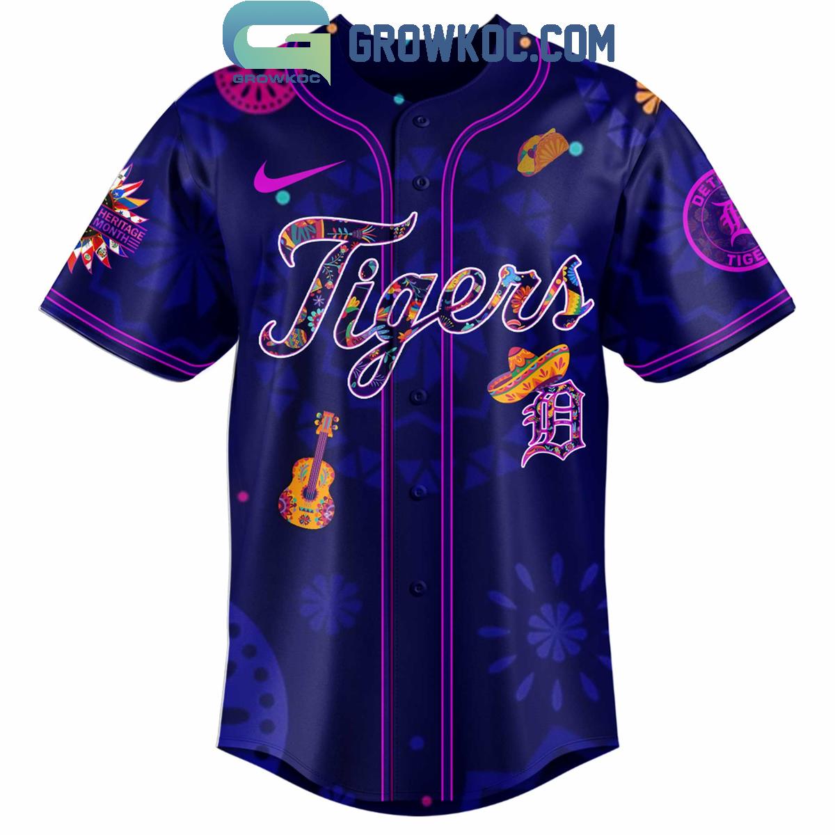 Detroit Tigers Hispanic Heritage Celebrations 2025 Baseball Jersey baseball jersey product view 2