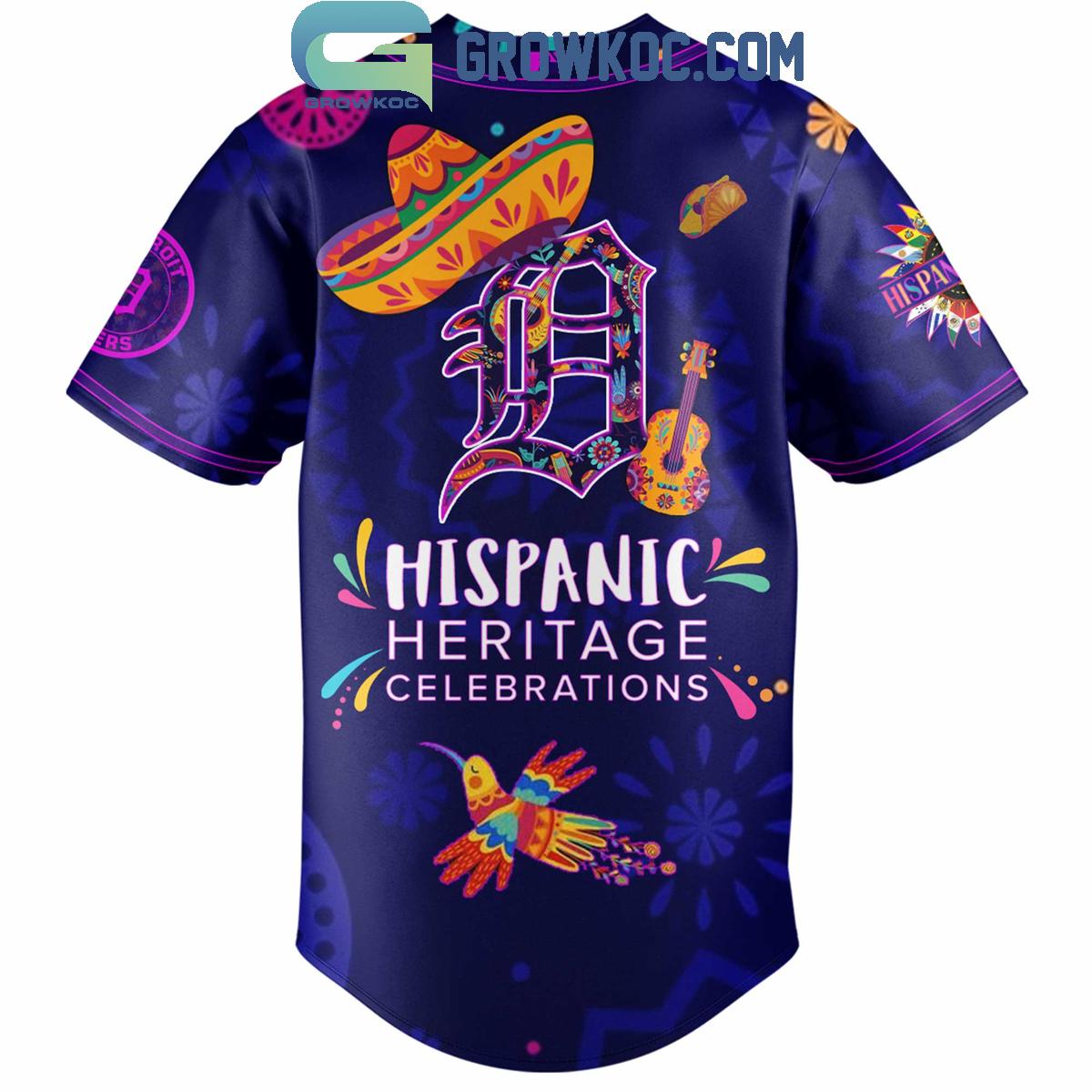 Detroit Tigers Hispanic Heritage Celebrations 2025 Baseball Jersey baseball jersey product view 3