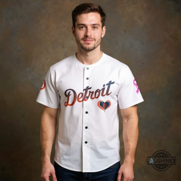 Detroit Tigers Never Give Up Fight Cancer In All Colors 2025 Baseball Jersey baseball jersey product view 1