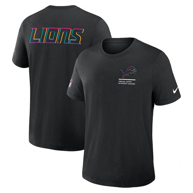 Detroit Lions Black 2025 Crucial Catch Tri-Blend Dri-FIT T-Shirt Football Jersey football jersey product view 1