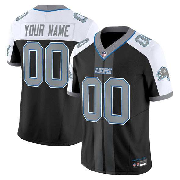 Detroit Lions Customized Black Alternate 2025 F.U.S.E. 'Motor City Racing Edition' Vapor Football Jersey football jersey product view 1