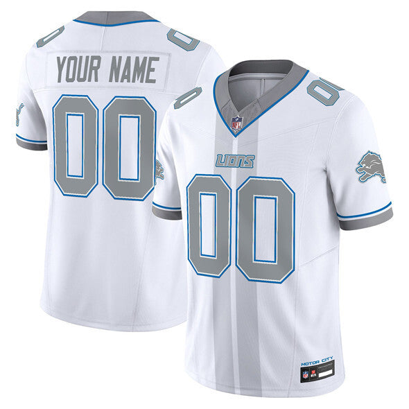 Detroit Lions Customized White 2025 F.U.S.E. 'Motor City Racing Edition' Vapor Limited Football Jersey football jersey product view 1