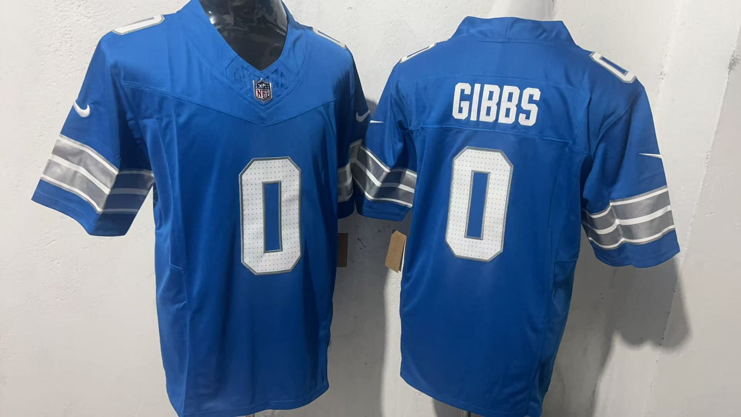 Detroit Lions #0 Jahmyr Gibbs Style 2 Football Jersey football jersey product view 1