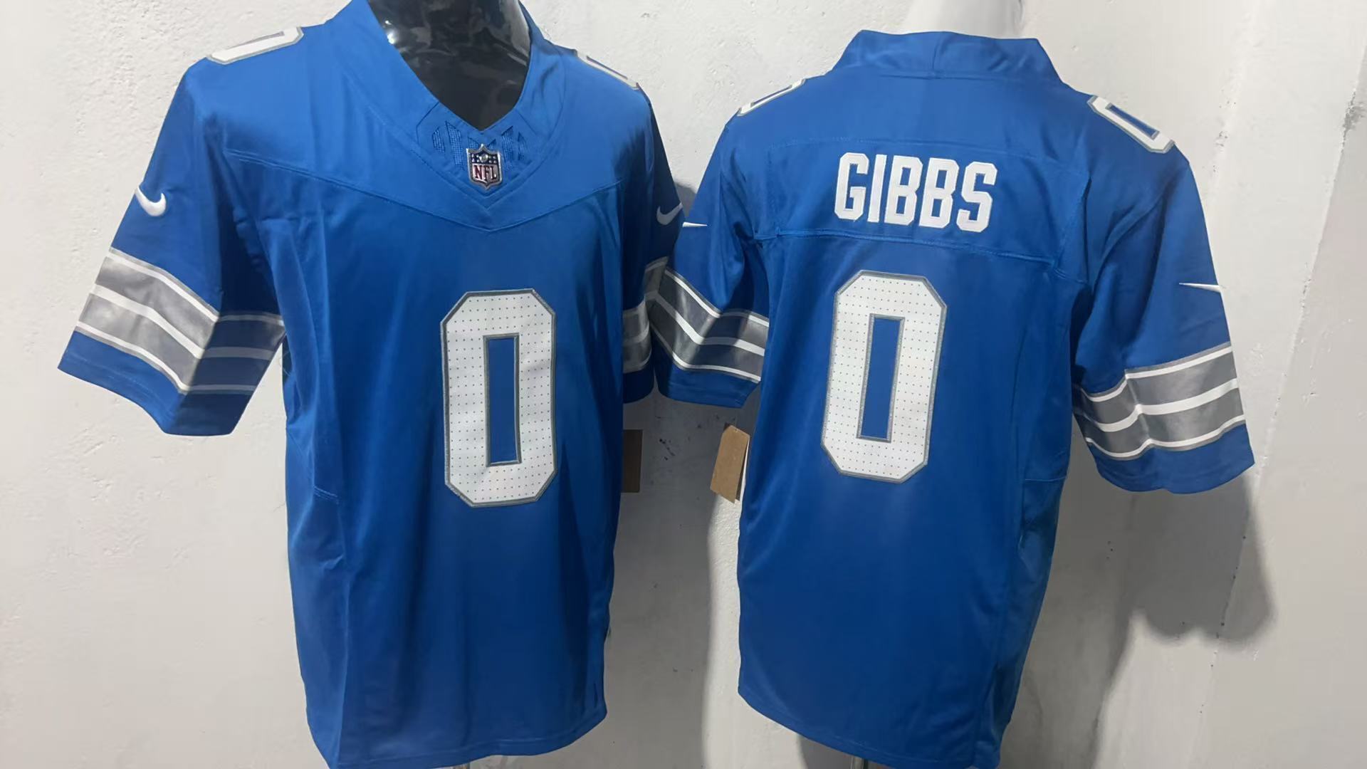 Detroit Lions #0 Jahmyr Gibbs Style 2 Football Jersey football jersey product view 1
