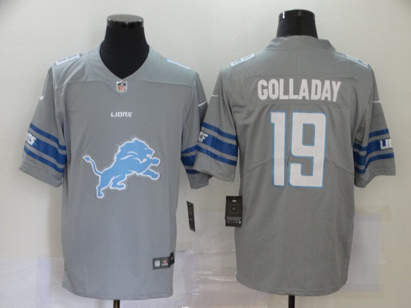 Detroit Lions #19 Golladay Big Logo Fashion 123 Football Jersey football jersey product view 1