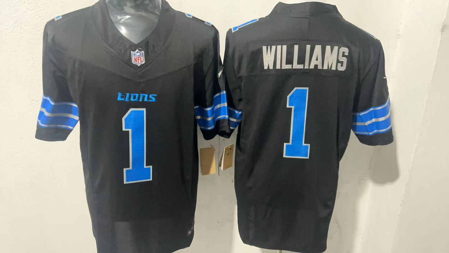 Detroit Lions #1 Jameson Williams Style 3 Football Jersey football jersey product view 1