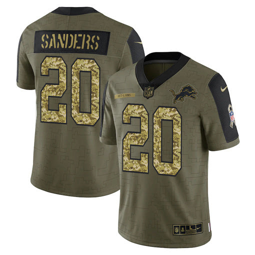 Detroit Lions #20 Barry Sanders Football Jersey football jersey product view 1