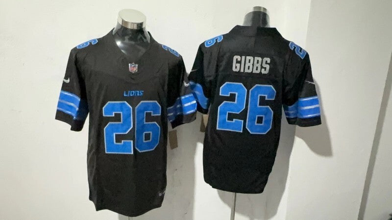 Detroit Lions #26 Jahmyr Gibbs Style 2 Football Jersey football jersey product view 1
