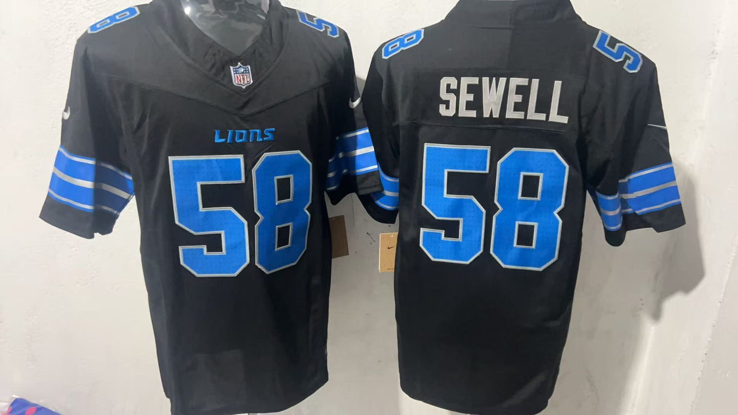 Detroit Lions #58 Penei Sewell Style 2 Football Jersey football jersey product view 1