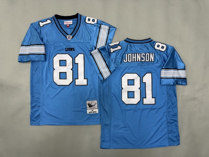 Detroit Lions #81 Johnson Detroit Lions Team Football Jersey football jersey product view 1