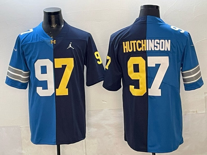 Detroit Lions #97 Aidan Hutchinson Split Adult Style 2 Football Jersey football jersey product view 1