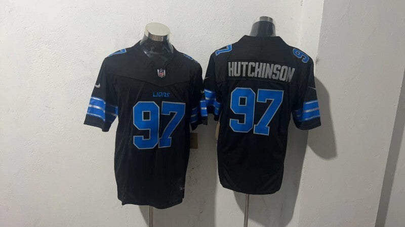 Detroit Lions #97 Aidan Hutchinson Style 3 Football Jersey football jersey product view 1
