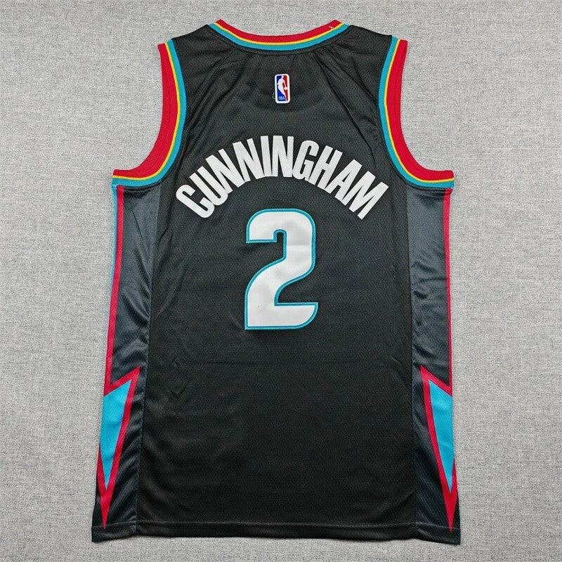 Detroit Pistons #2 Cade Cunningham 26 Pistons 2 Black City Edition Style 1 Basketball Jersey basketball jersey product view 1