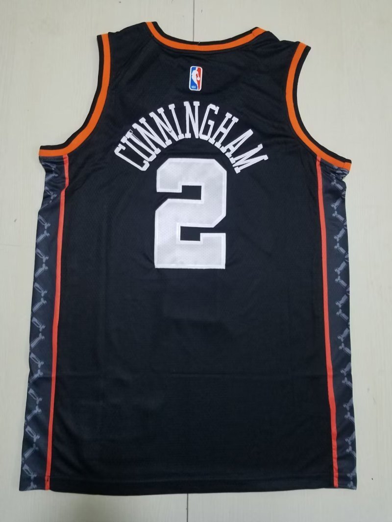 Detroit Pistons #2 Cade Cunningham Pistons 2 Black City s-xxl Style 1 Basketball Jersey basketball jersey product view 1