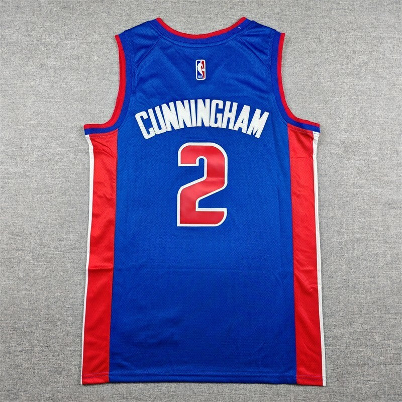 Detroit Pistons #2 Cade Cunningham Pistons 2 Blue Style 1 Basketball Jersey basketball jersey product view 1