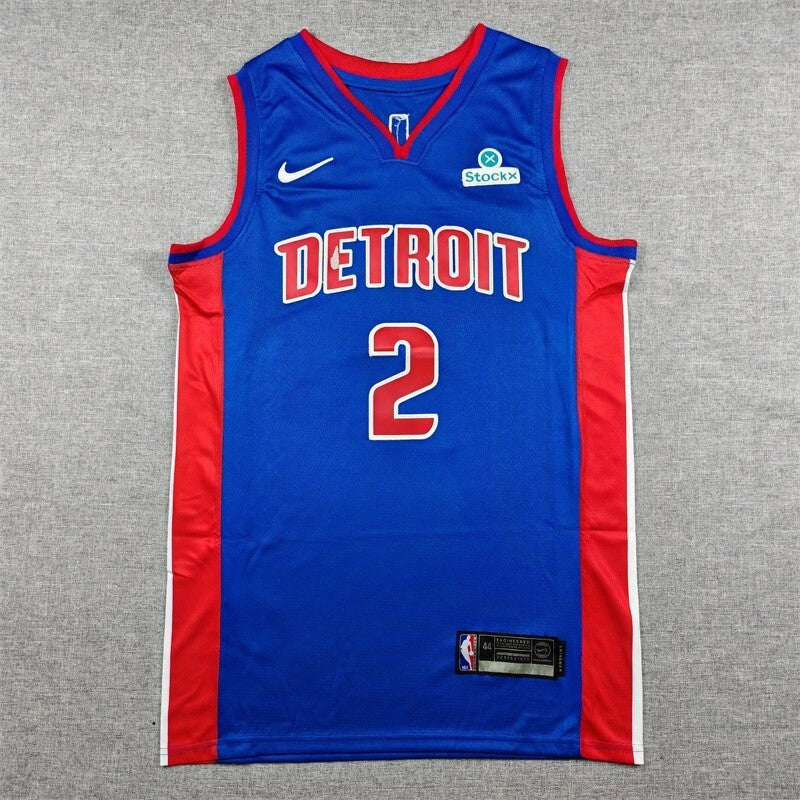 Detroit Pistons #2 Cade Cunningham Pistons 2 Blue Style 2 Basketball Jersey basketball jersey product view 1