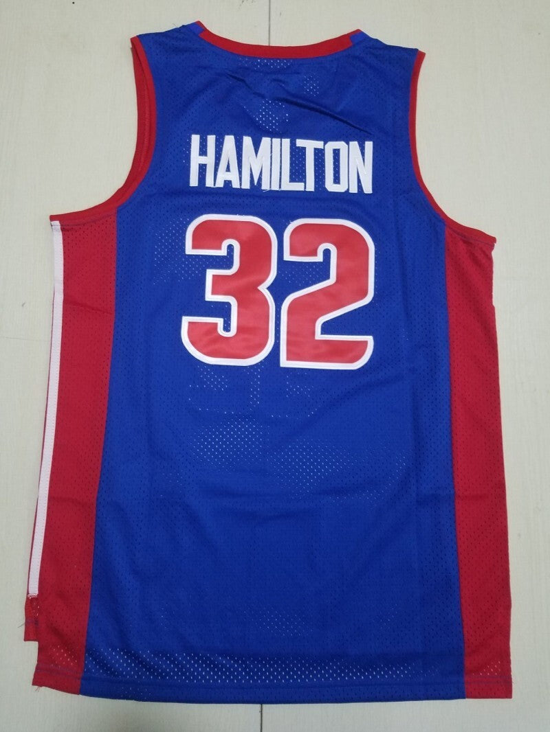 Detroit Pistons #32 Richard Hamilton Pistons 32 Blue s-xxl Style 1 Basketball Jersey basketball jersey product view 1