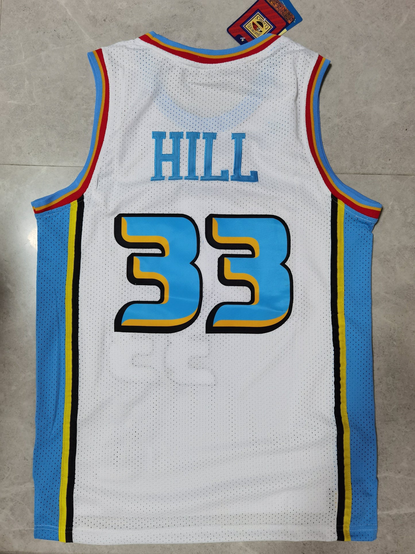 Detroit Pistons #33 Grant Hill Pistons 33 # White Retro Jersey Style 1 Basketball Jersey basketball jersey product view 1