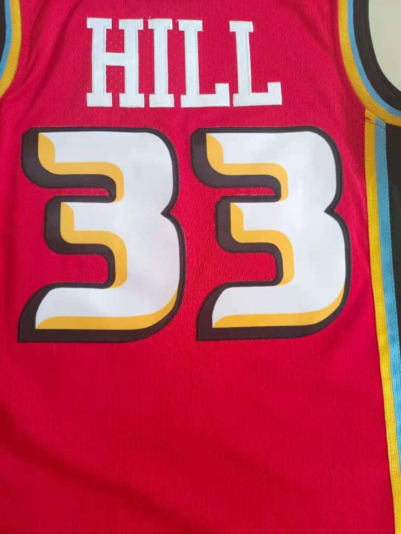 Detroit Pistons #33 Grant Hill Pistons 33# Red Hill Retro Jersey Style 1 Basketball Jersey basketball jersey product view 1