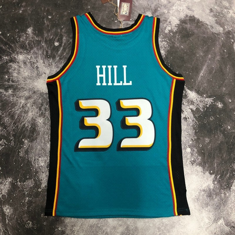 Detroit Pistons #33 Grant Hill sw Pistons 98 Season 33 # Hill Style 1 Basketball Jersey basketball jersey product view 1