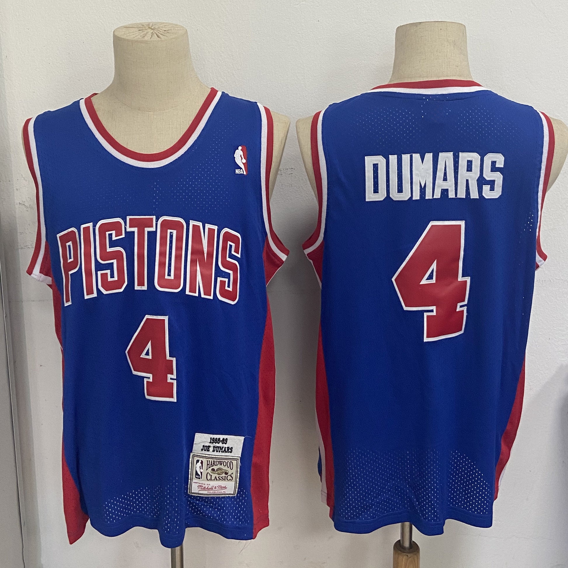 Detroit Pistons #4 Dumars Style 1 Basketball Jersey basketball jersey product view 1