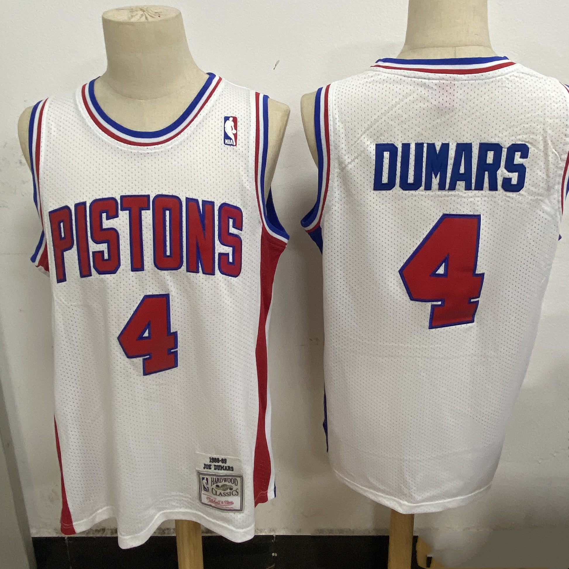 Detroit Pistons #4 Dumars Style 2 Basketball Jersey basketball jersey product view 1